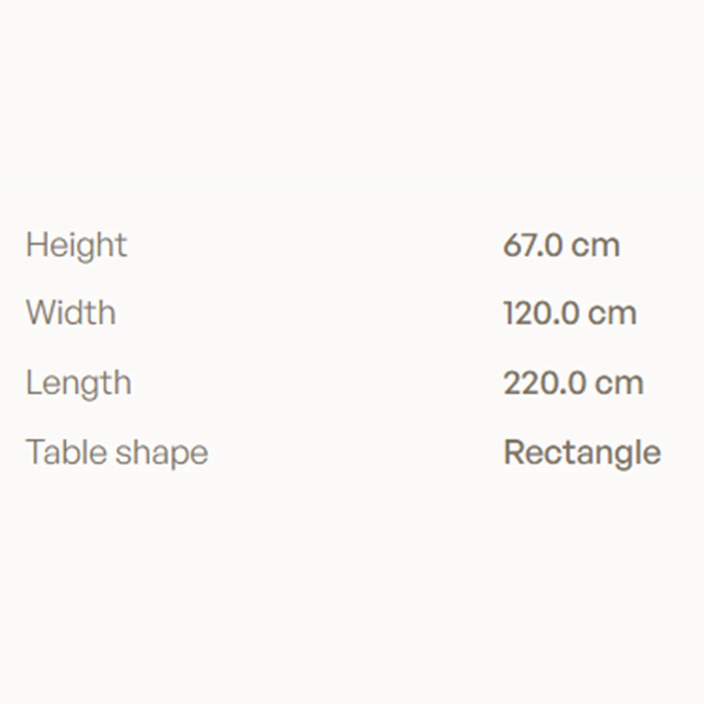 Dining Table Royal Botania Regaliz 220x120cm Low Dining Teak Top (2)
