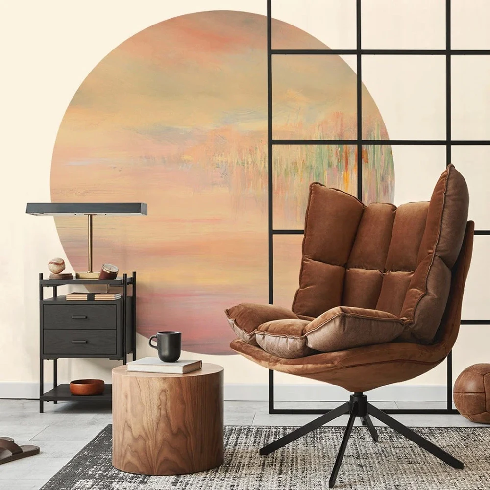 Wallpaper Wall Art Mirror circle (2)