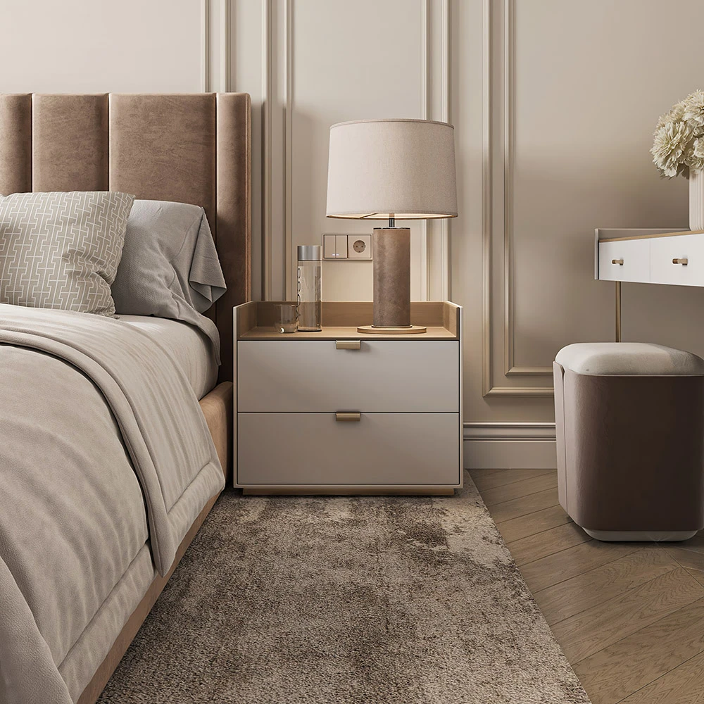 Neoclassic Bedroom Interior 3D Scene (7)