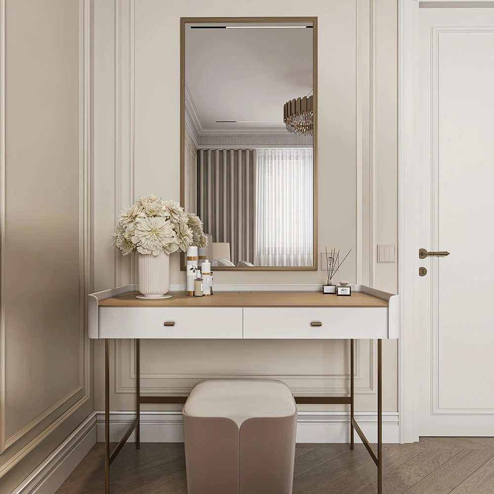 Neoclassic Bedroom Interior 3D Scene (8)