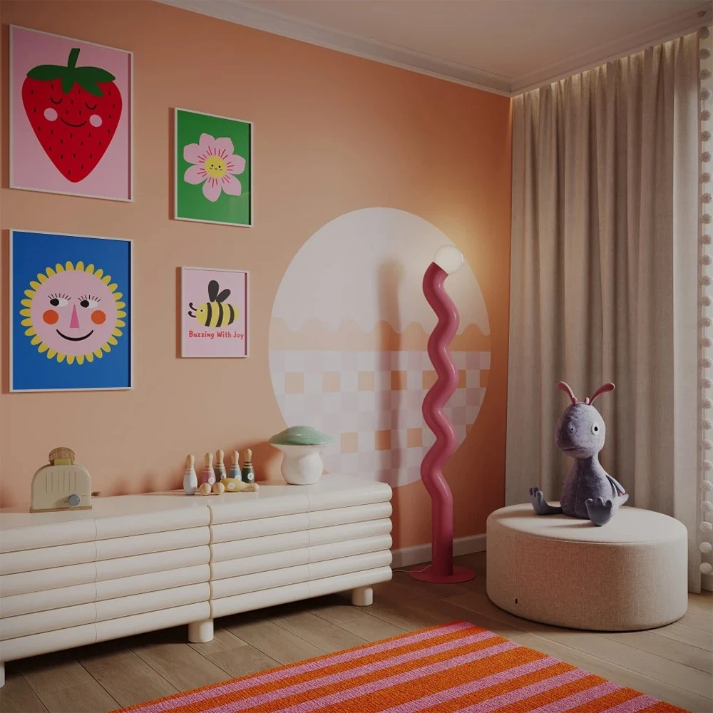 Carta da parati Wall Art Wave Peach circle (2)