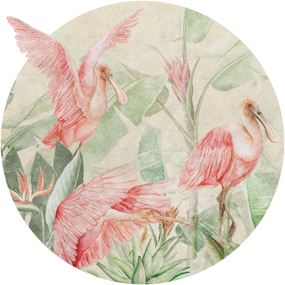 Wallpaper Wall Art Rainforest Ajaja circle