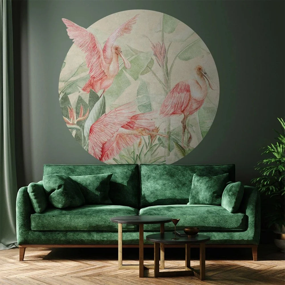 Wallpaper Wall Art Rainforest Ajaja circle (2)