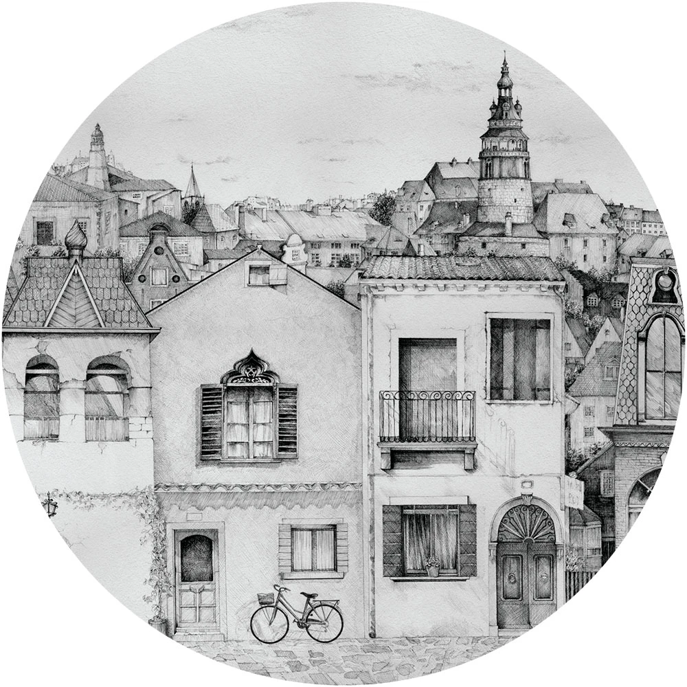 Carta da parati Wall Art Vichy Circle