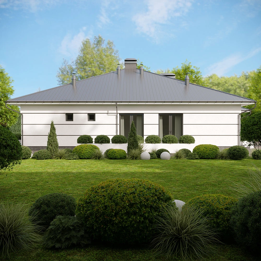 Modern Exterior Private Villa 3D Scene (3)