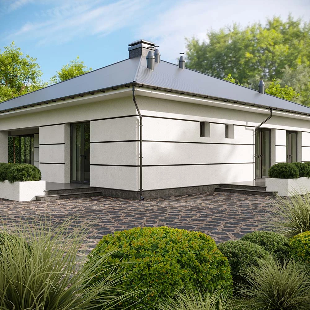 Modern Exterior Private Villa 3D Scene (9)