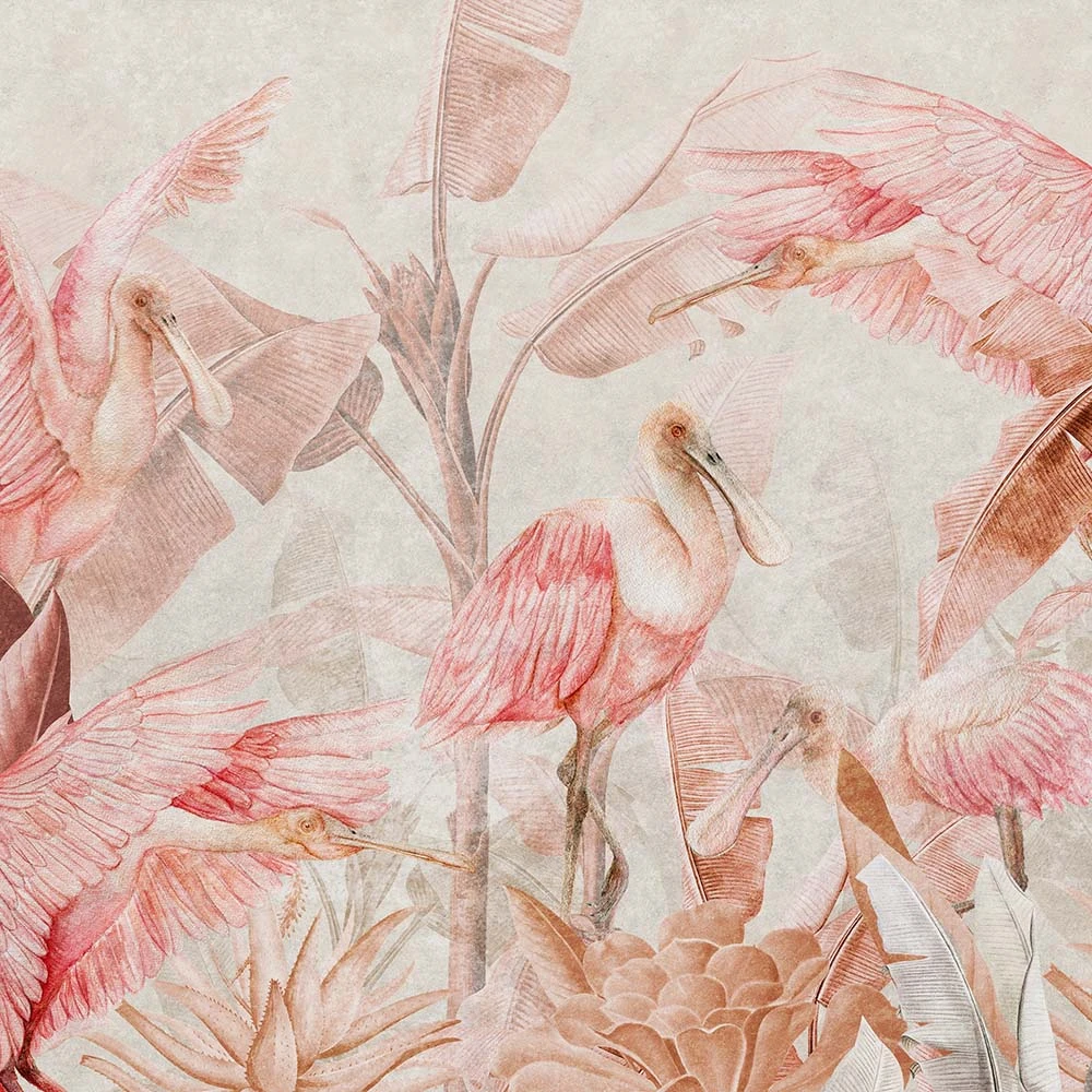Wallpaper Wall Art Rainforest Ajaja Rosso