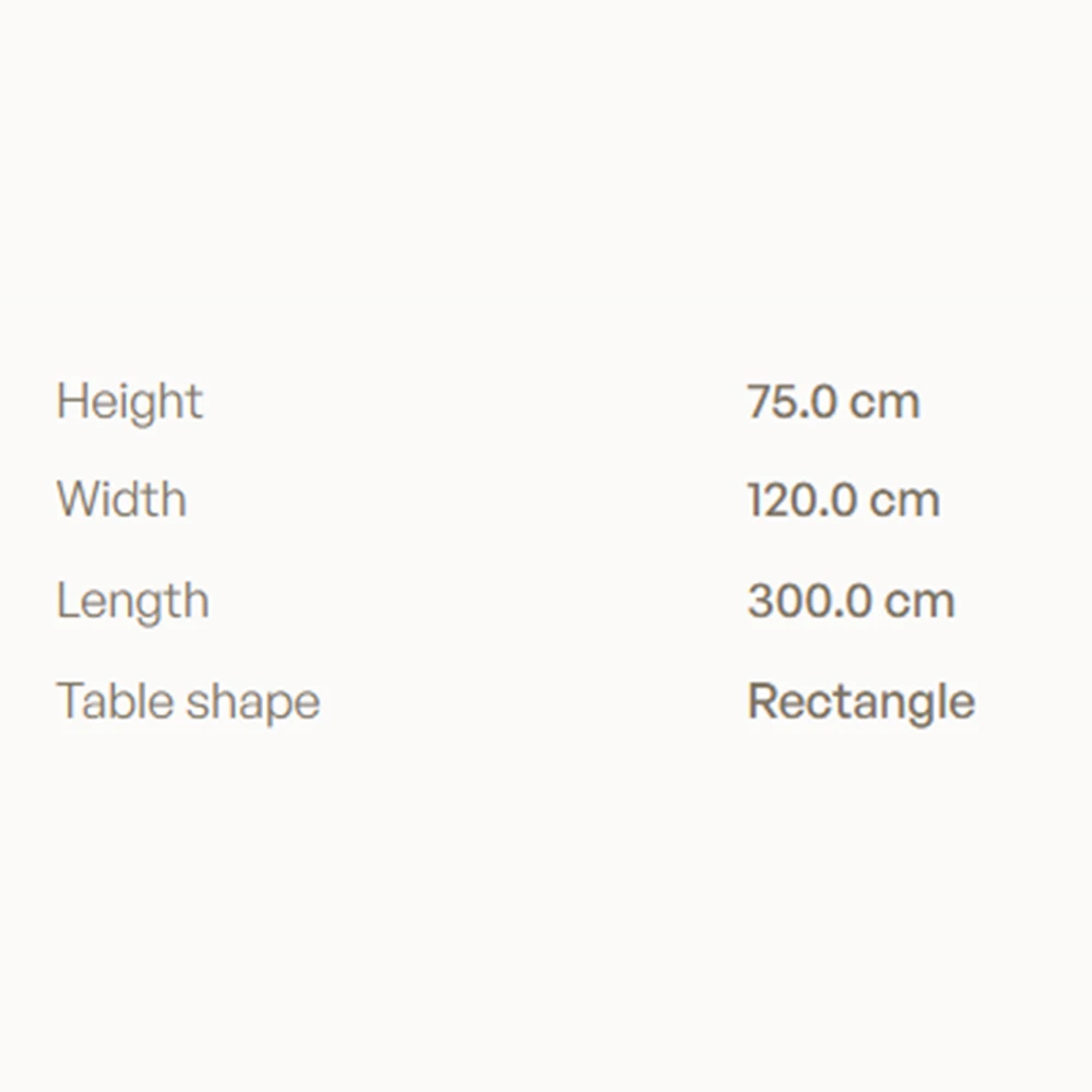 Dining Table Royal Botania Regaliz 300x120cm Standard Ceramic top (2)