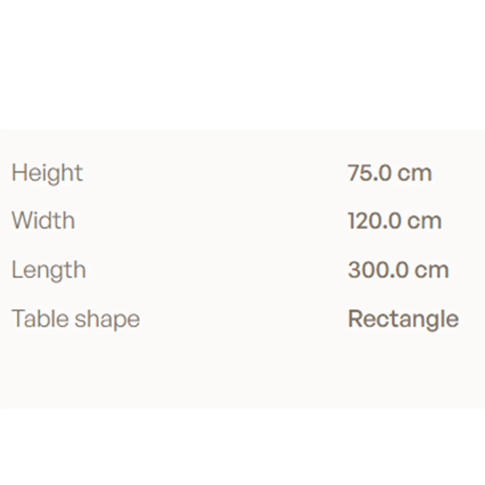 Mesa de comedor Royal Botania Furniz Standard 300x120cm con tapa de cerámica (3)