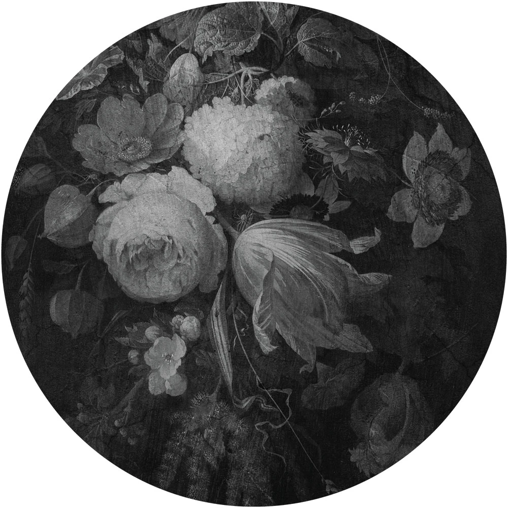Tapete Wall Art Boudoir Grauer Kreis