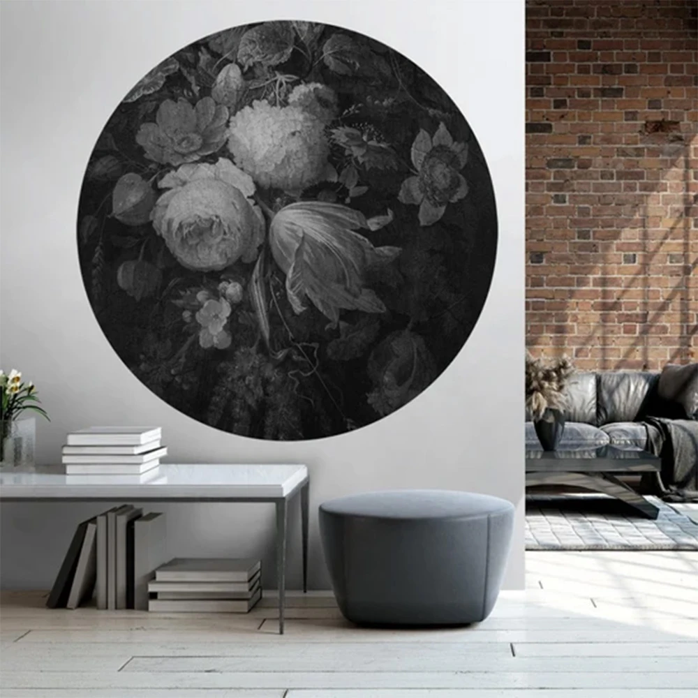 Tapete Wall Art Boudoir Grauer Kreis (2)