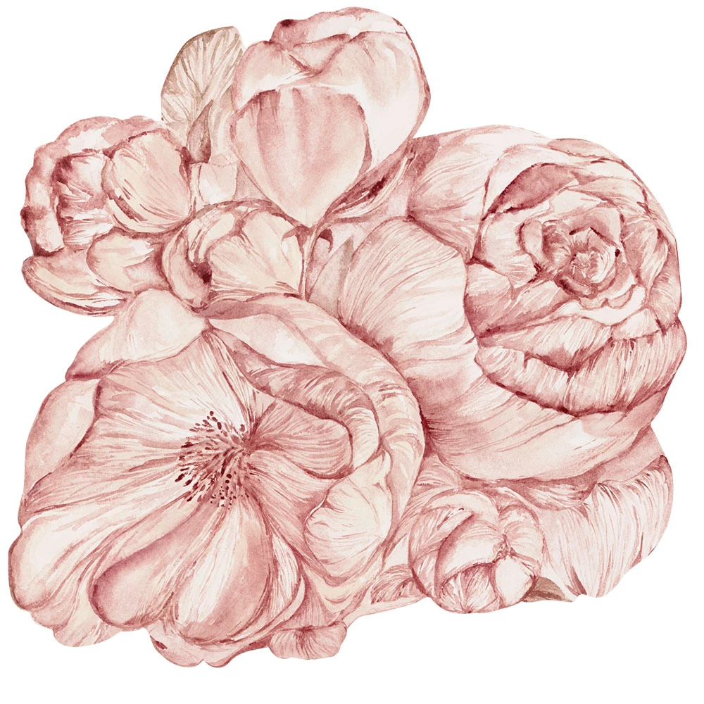 Tapete Wall Art Brassica Pink circle