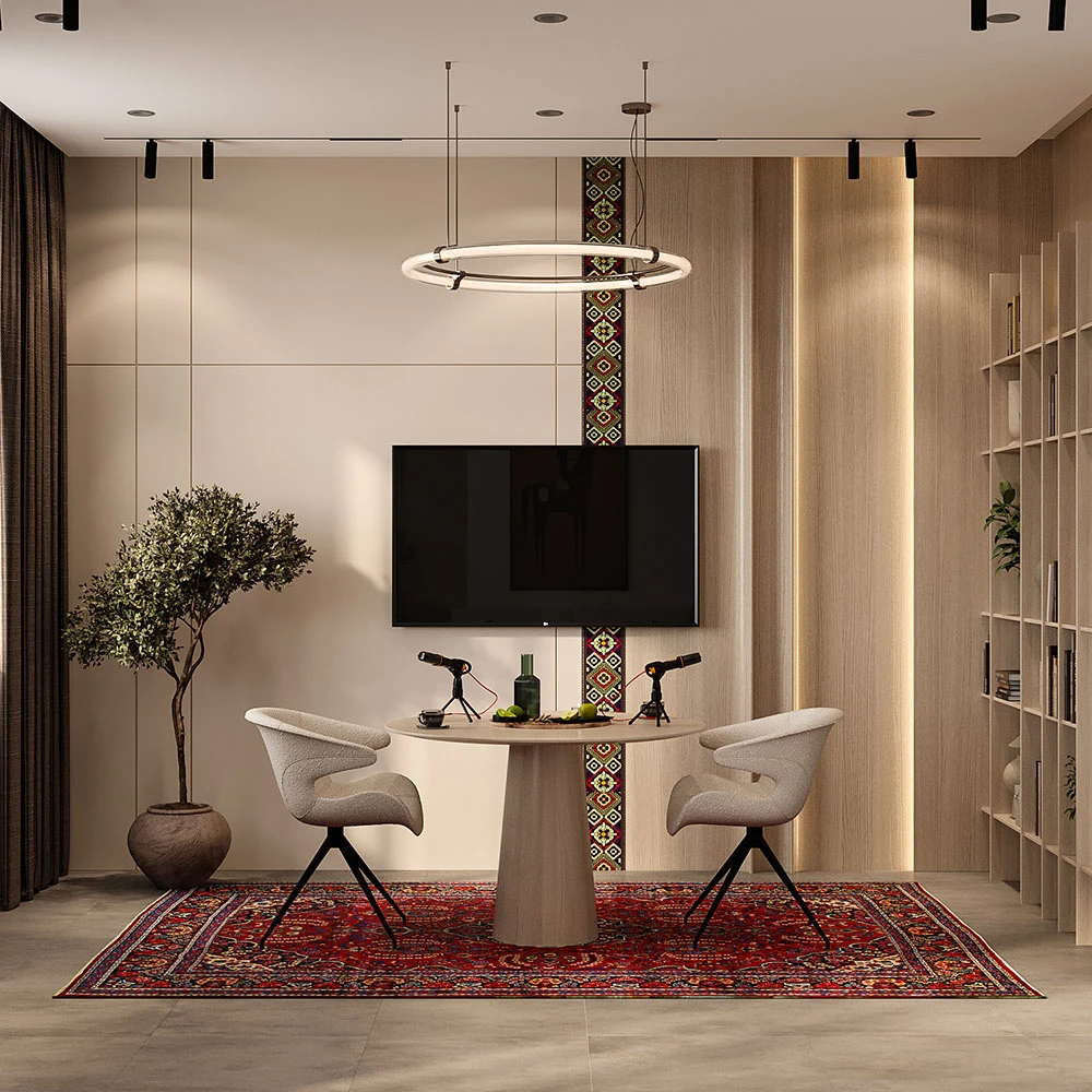 Modern Professional Podcast Studio 3D Scene