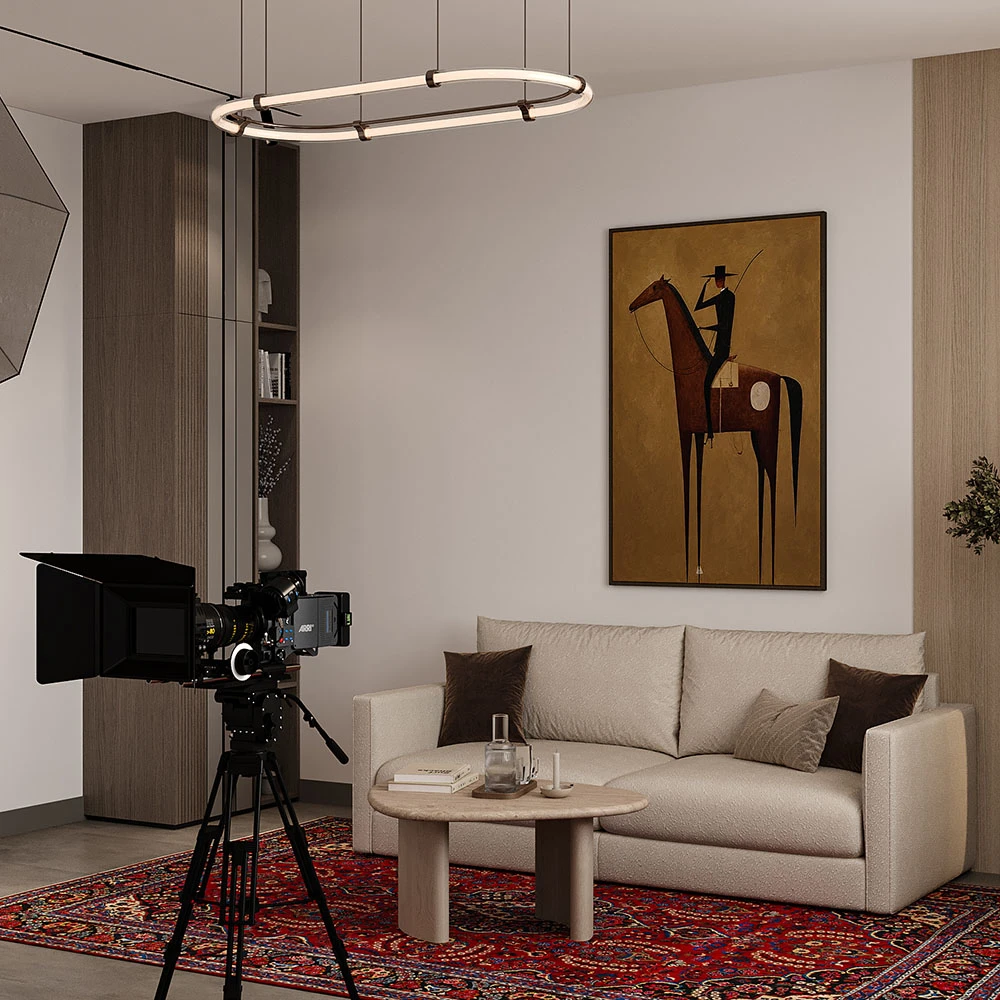 Modern Professional Podcast Studio 3D Scene (4)