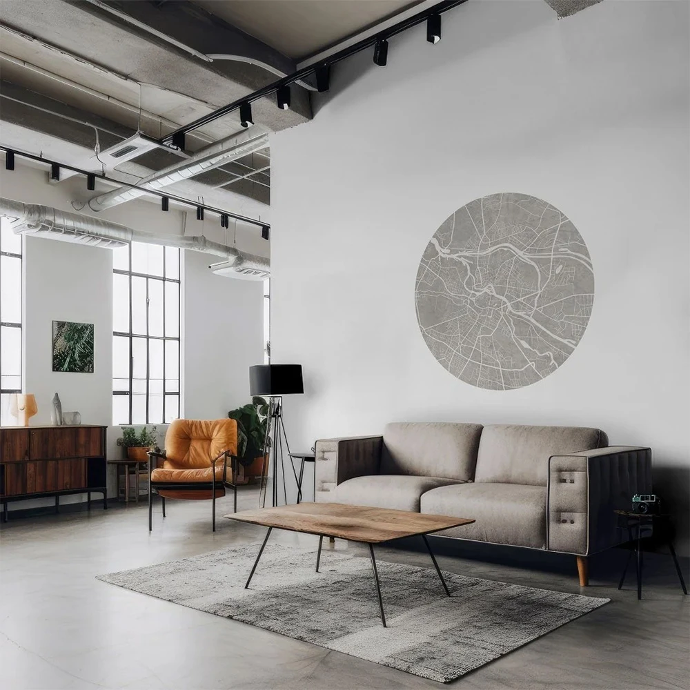 Papier peint Wall Art Breslau Grey circle (2)