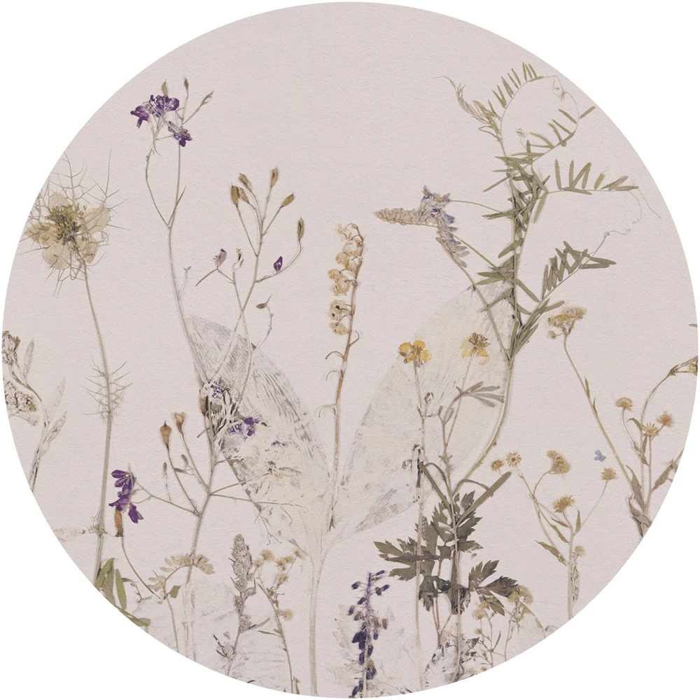 Carta da parati Wall Art Campo di erbe circle