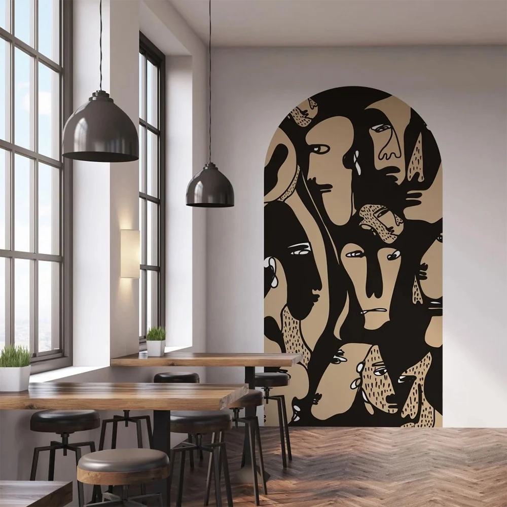 Wallpaper Wall Art Faces arc (2)