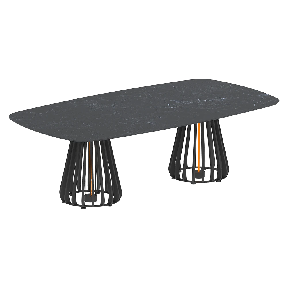 Mesa de comedor baja Royal Botania Furniz 220x120cm con tapa de cerámica