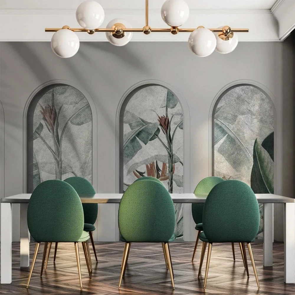 Wallpaper Wall Art Libra Light Grey Rainforest (2)