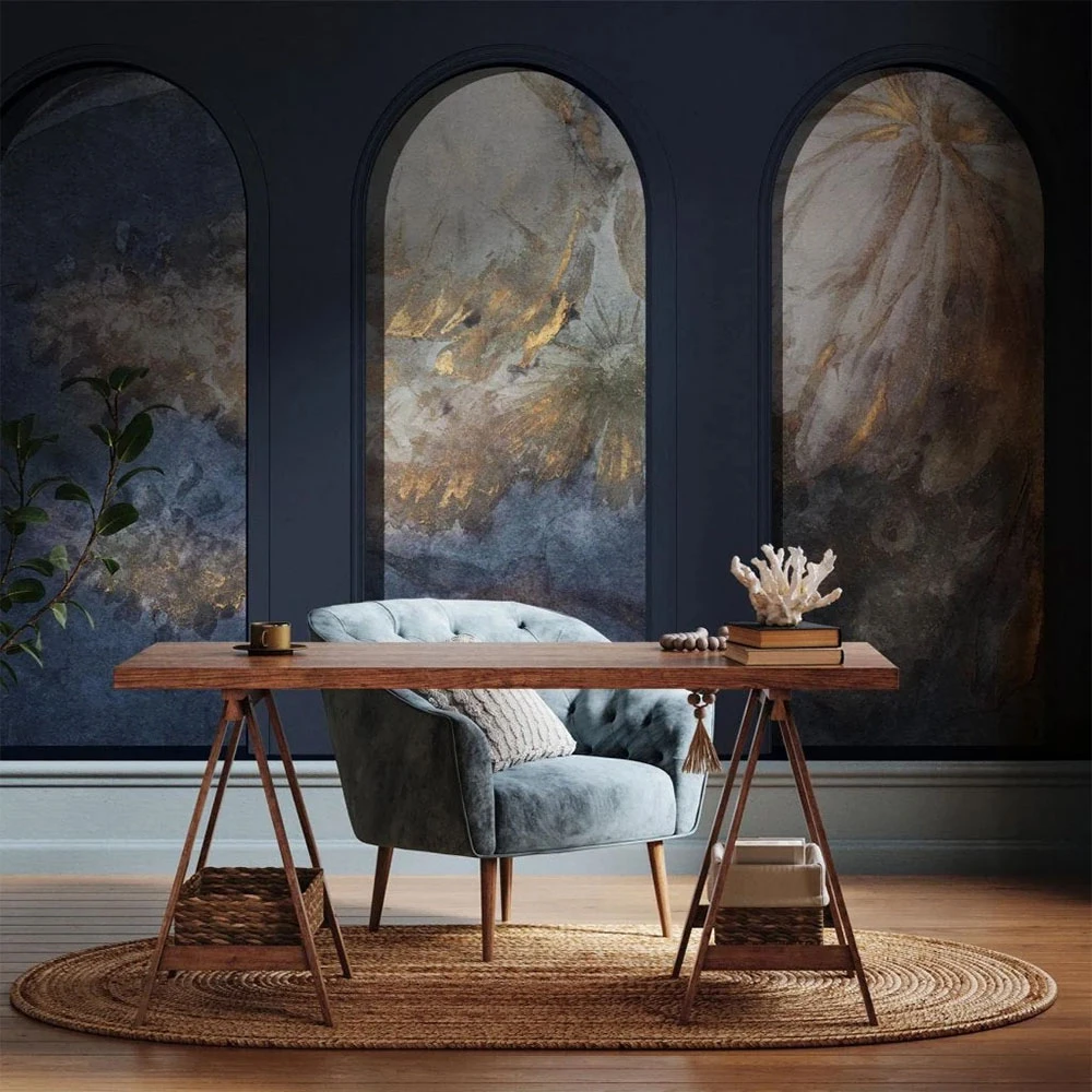 Papier peint Wall Art Libra Graphite Harmony Blue (2)