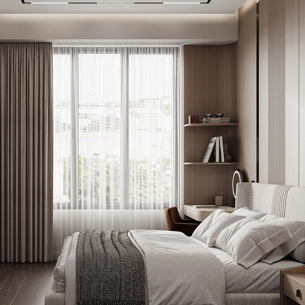 Escena 3D de Interior de Dormitorio Moderno (3)