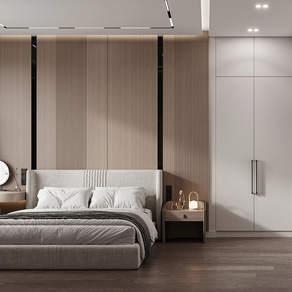 Escena 3D de Interior de Dormitorio Moderno (4)