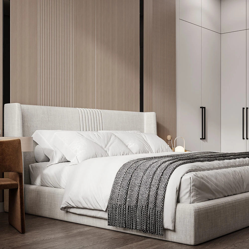 Escena 3D de Interior de Dormitorio Moderno (5)