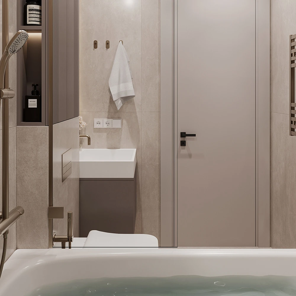 Moderne minimalistische Badezimmer 3D-Szene (5)