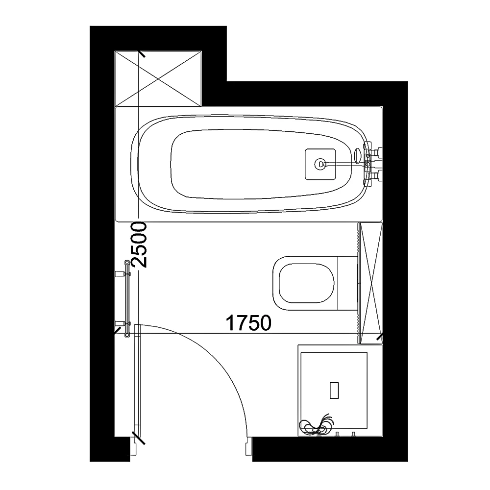Moderne minimalistische Badezimmer 3D-Szene (7)
