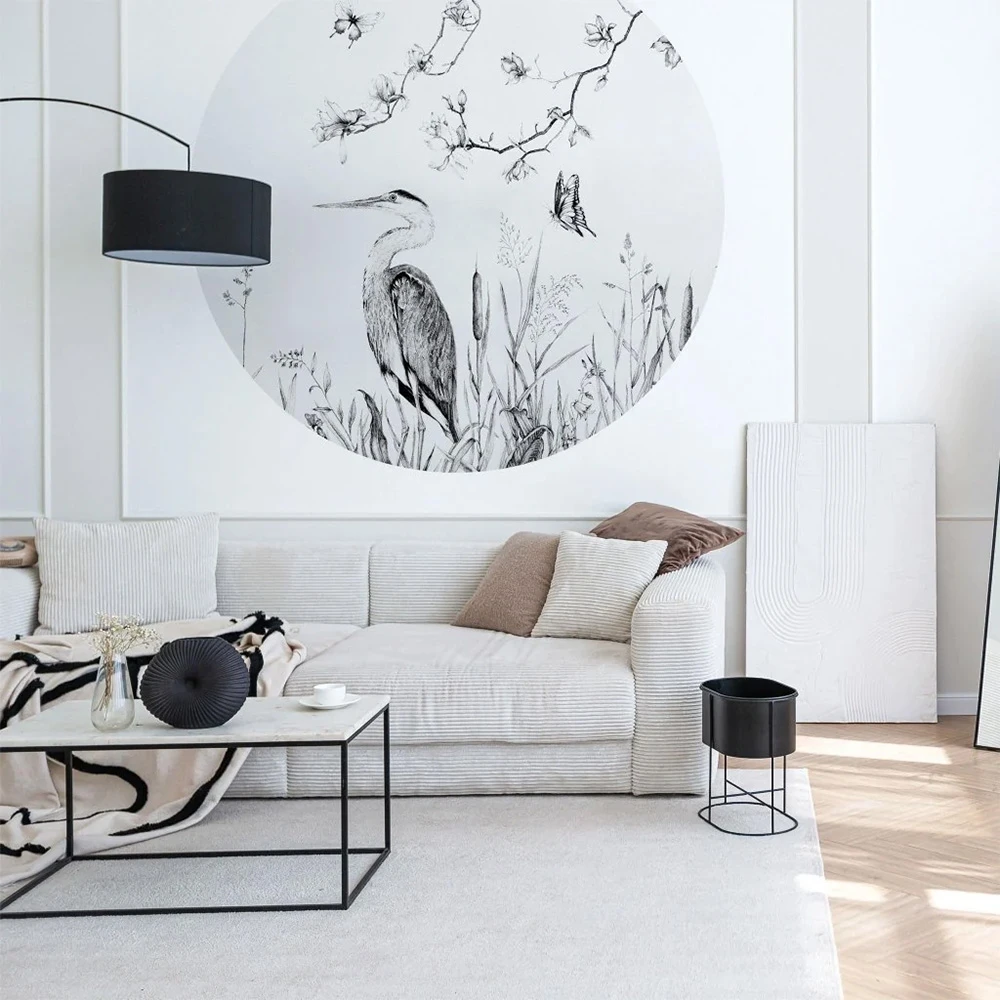 Обои Wall Art Круг Цапля (2)