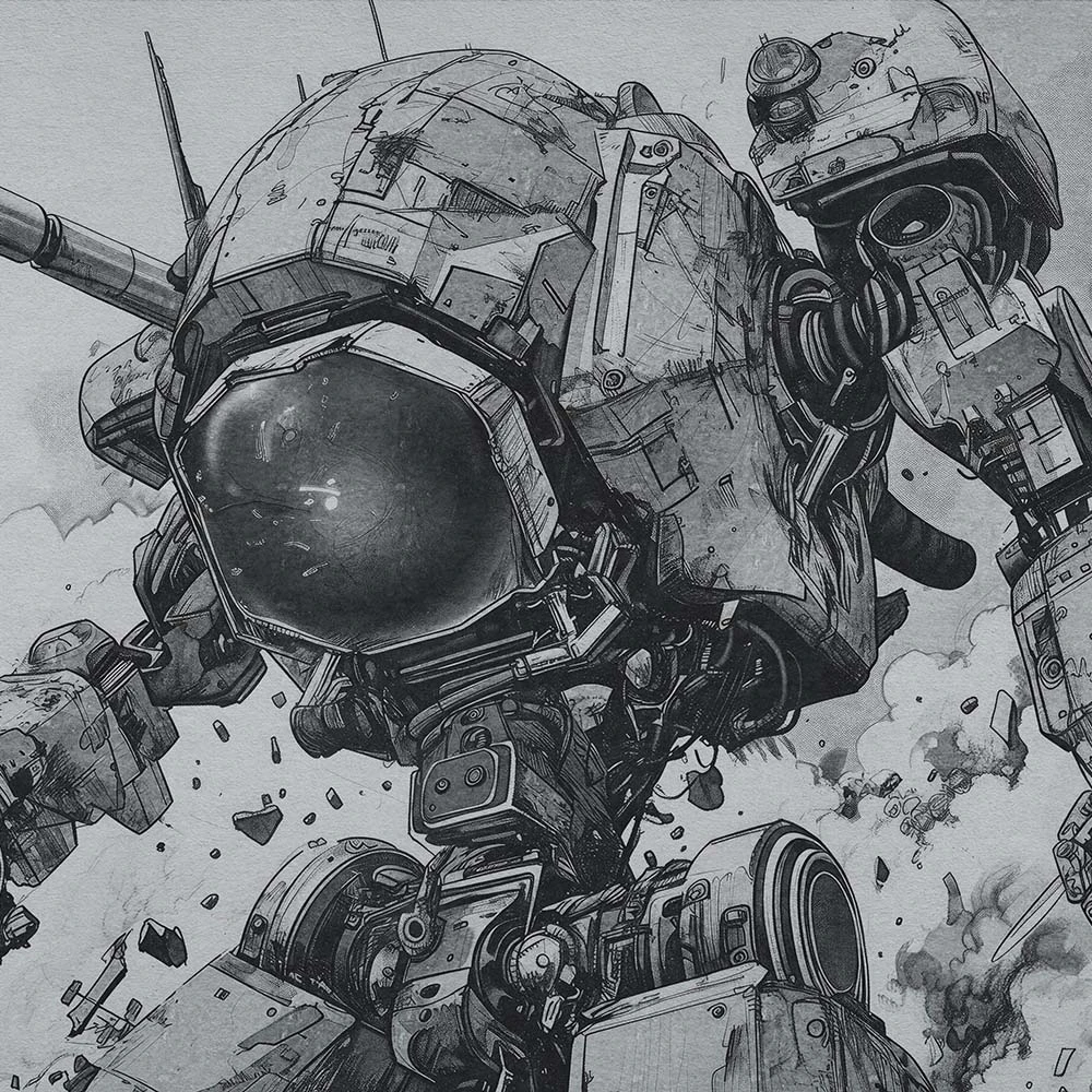 Wallpaper Wall Art Mecha | Buy or Download Texture for Free