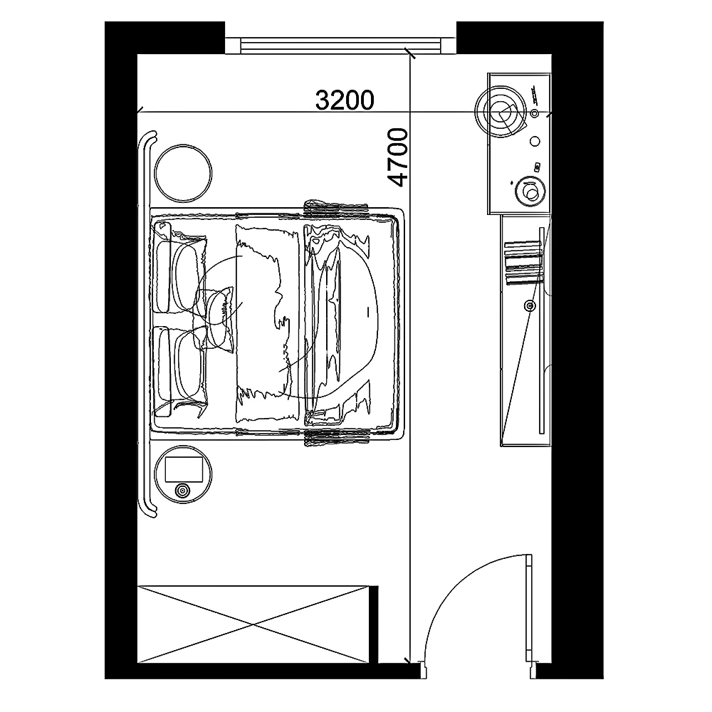 Scène 3D de chambre résidentielle néoclassique (6)