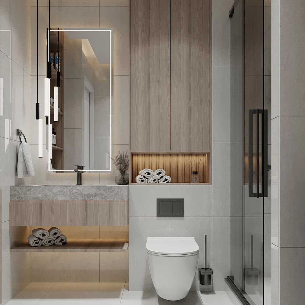 Modern Bathroom Interior 3D Scene