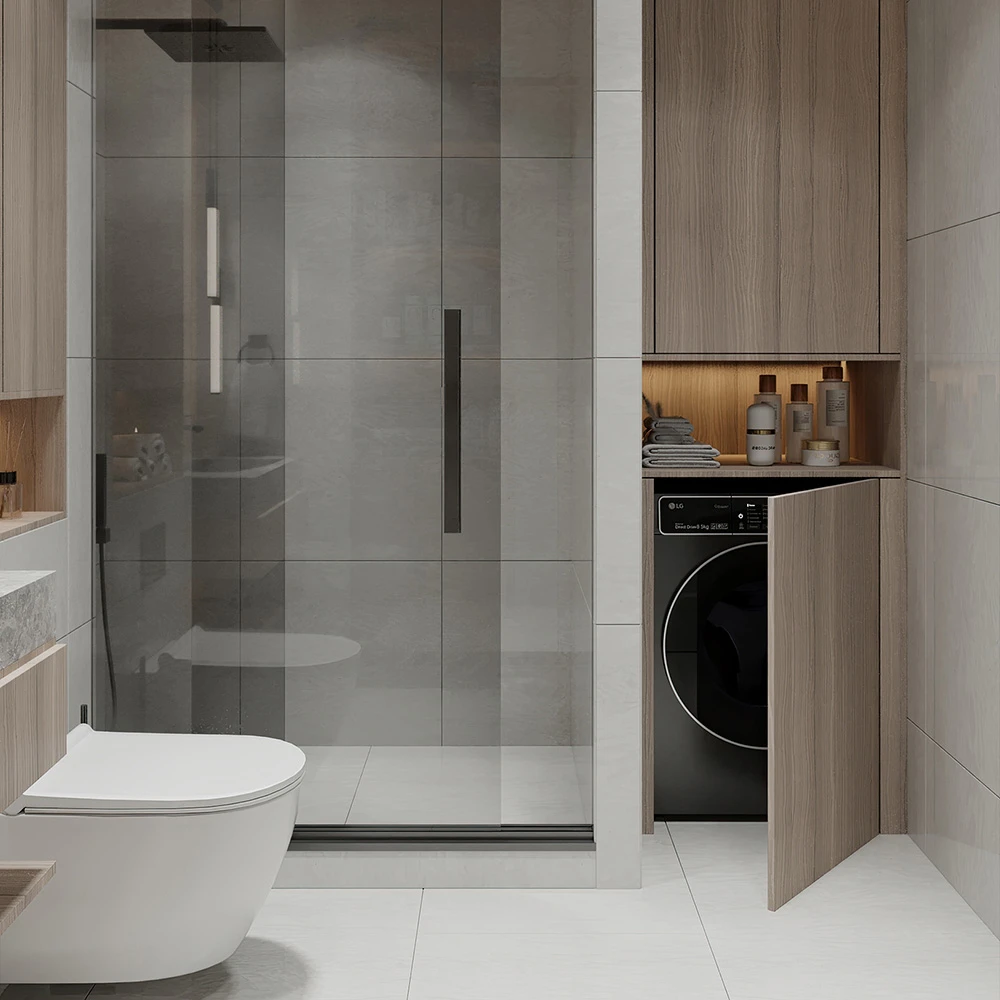 Modern Bathroom Interior 3D Scene (4)