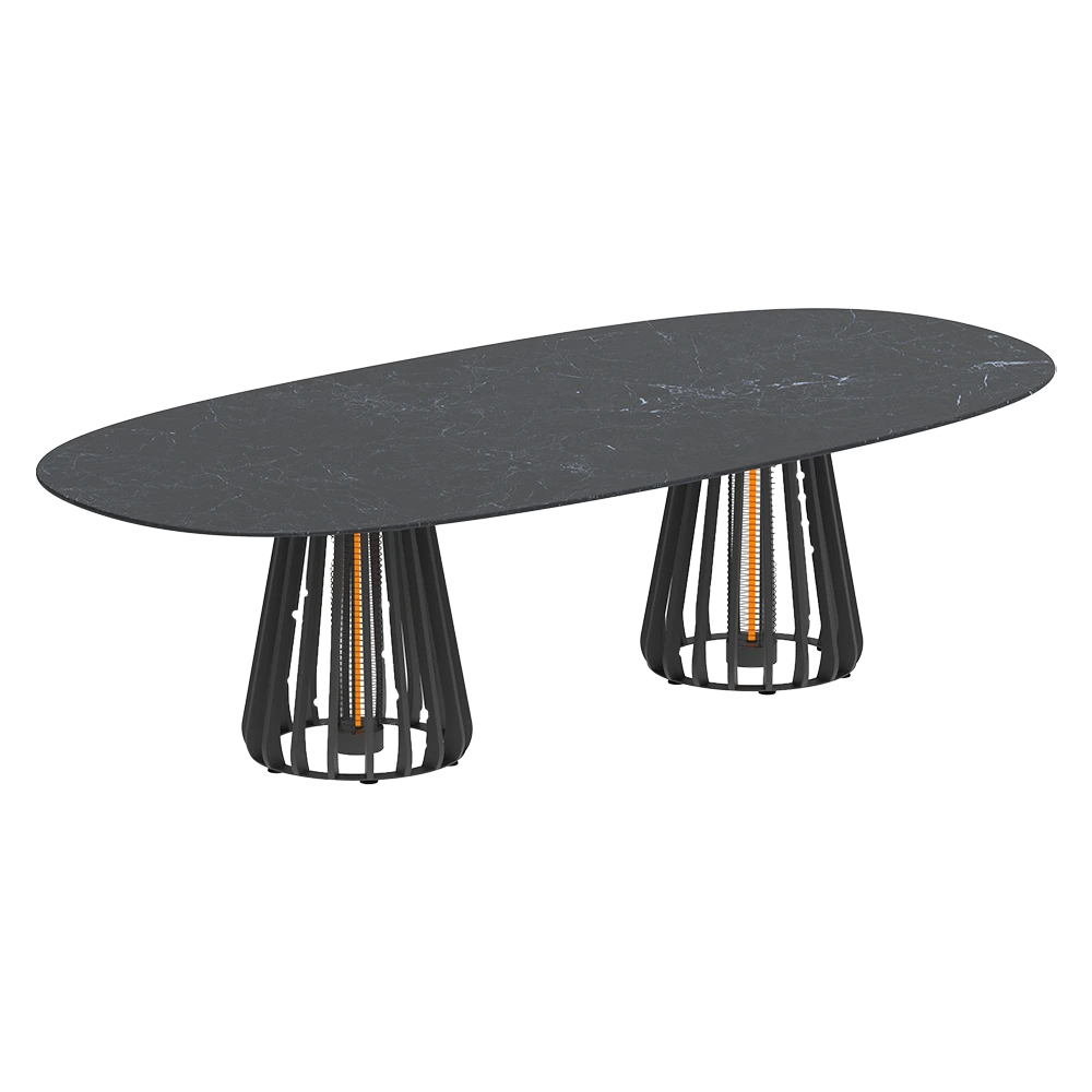 Tavolo da pranzo Royal Botania Furniz Low Dining Super Ellipse piano in ceramica
