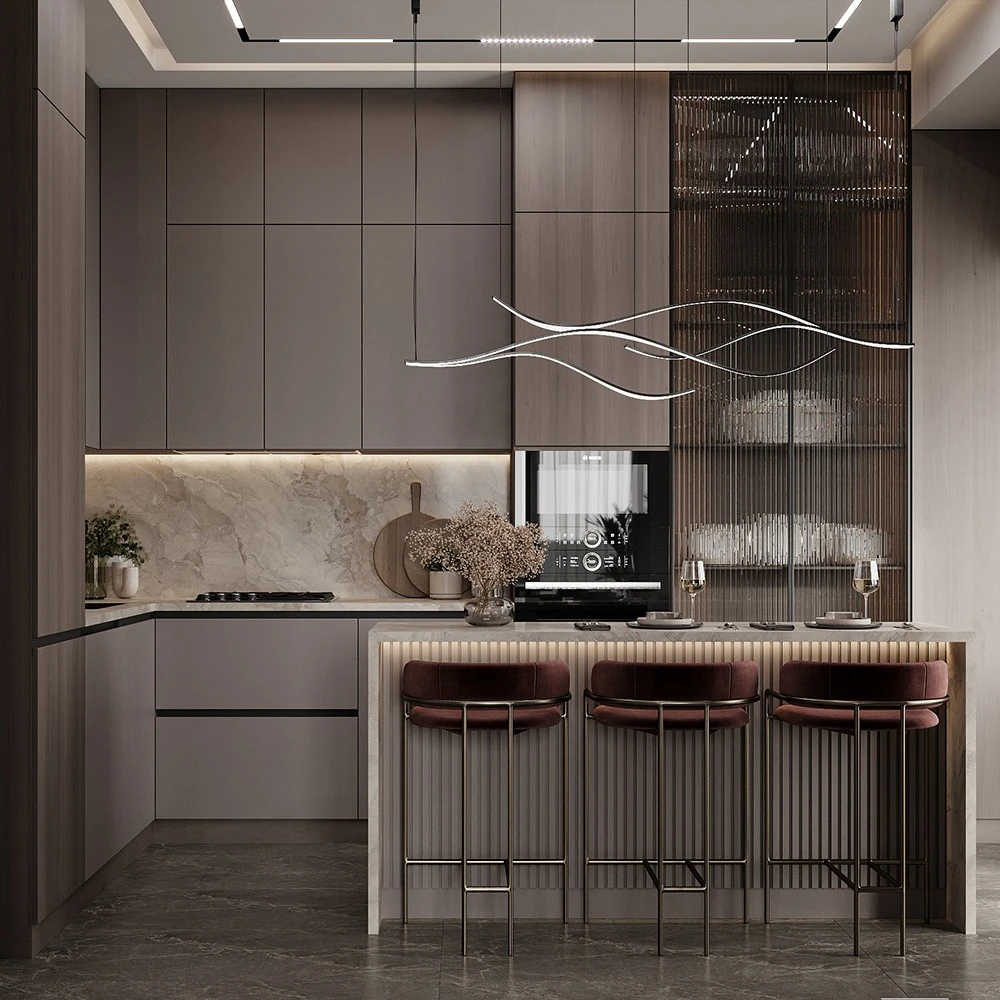 Modern Open Plan Interior Living 3D Scene (14)