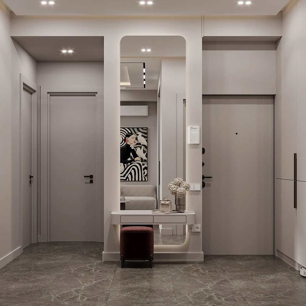 Modern Open Plan Interior Living 3D Scene (3)