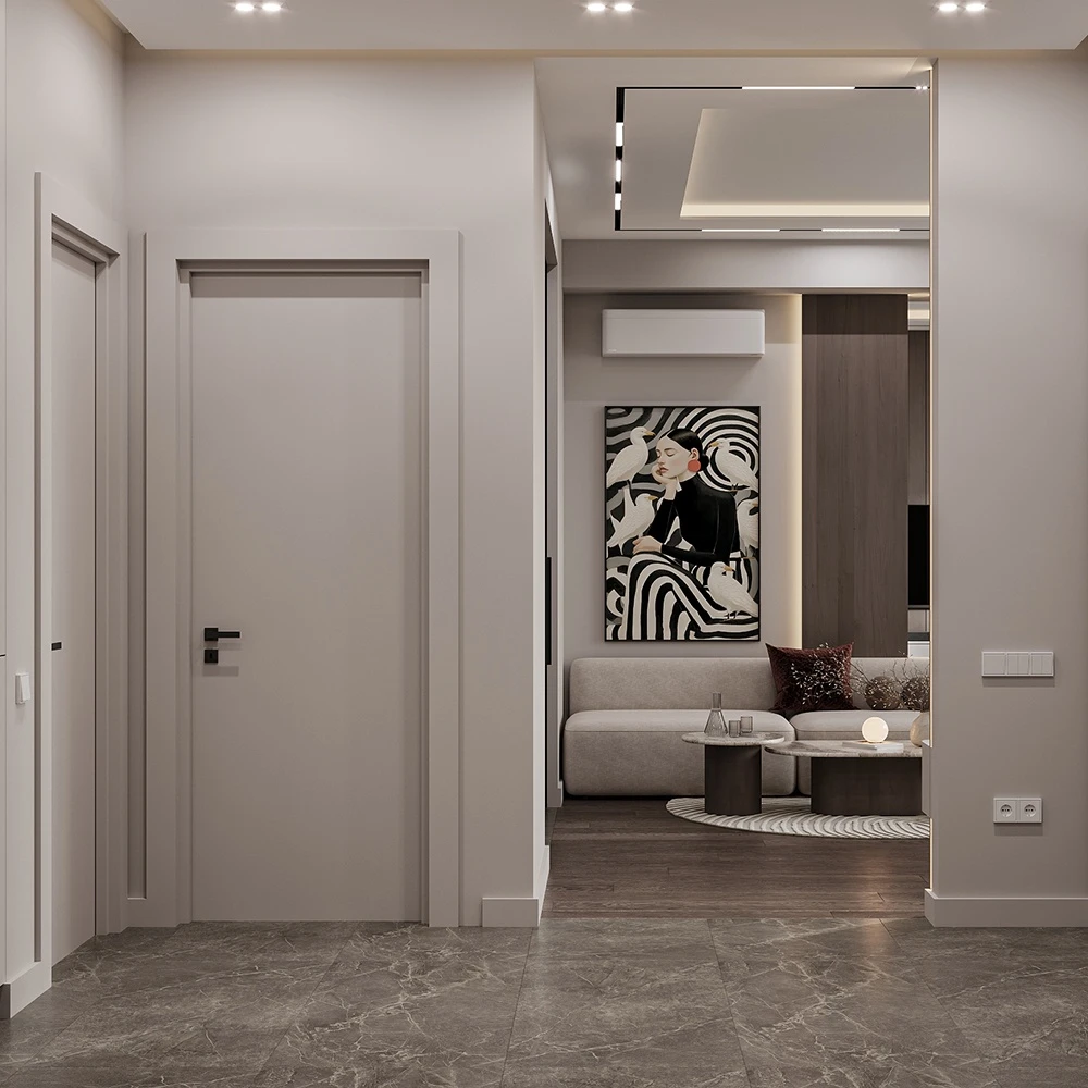 Modern Open Plan Interior Living 3D Scene (6)