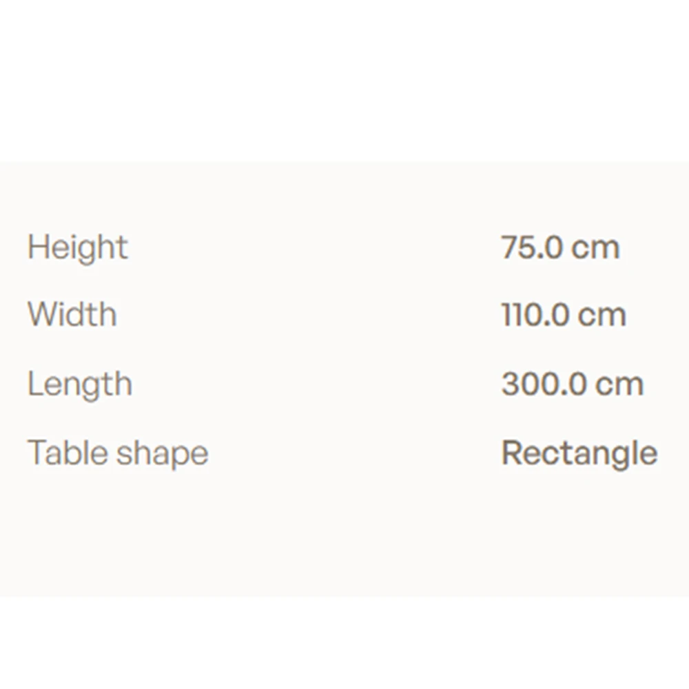 Tisch Royal Botania Ninix 300x110cm Keramikplatte (3)